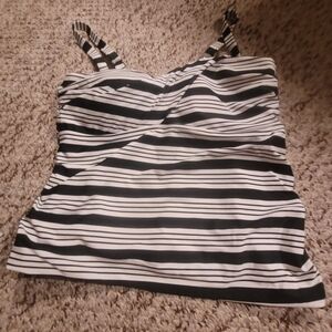 Catalina Black and White Striped Tank Top